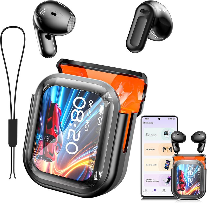 Hyyeosd NE20 Translation Earbuds Real Time - 2025 New AI 135 Language Translator Earbuds, Audifonos Traductores Inglés Español, 4-in-2 Translating Device, Translate Ear Buds for Travel Learning - Image 1